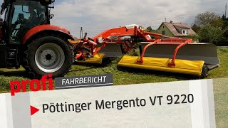 Pöttinger Bandschwader Mergento VT 9220  profi Fahrbericht [upl. by Ahsieyt]