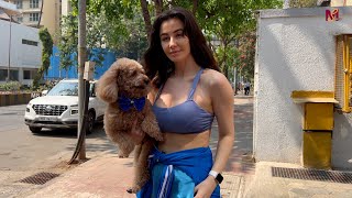 Giorgia Andriani Snapped at Gym in Bandra  MS Shorts [upl. by Sheila]