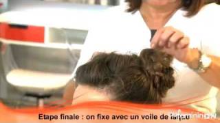 Chignon tressé  comment faire un chignon tressé [upl. by Colston]