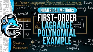 First Order Lagrange Polynomial Example  Numerical Methods [upl. by Hatcher]