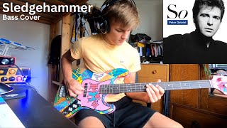 Peter Gabriel  Sledgehammer  Bass Cover  Homemade Fretless Bass [upl. by Dnaloy]