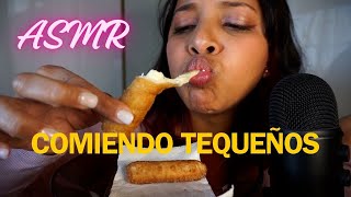 TEQUEÑOS VENEZOLANOS  Asmr crocante  Soft spoken Eating sounds Mouth sounds asmrenespañol [upl. by Oned]