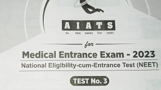 Aiats 3 Full explain 2912023Aiats 3 full solvedAiats 3 answer key aiats curioushashim [upl. by Nelle]