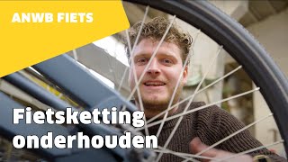 Hoe moet je een fietsketting smeren en opspannen  ANWB Fiets [upl. by Kifar]