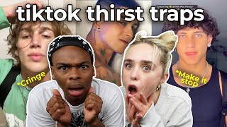 REACTING TO TIKTOK THIRST TRAPS dangmattsmith brace yourself🥲 [upl. by Ecinnahs]