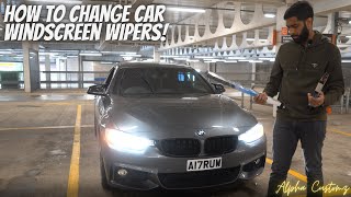 HOW TO CHANGE WINDSCREEN WIPER BLADES ON A BMW 4 SERIES F33 [upl. by Eelatsyrc718]