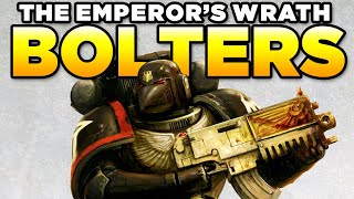 40K  BOLTGUNS THE EMPERORS WRATH  updated  WARHAMMER 40000 LoreGear  History [upl. by Felise]