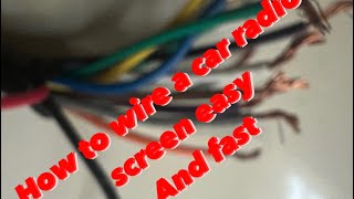 How to install and wire car aftermarket radio screen fast and easy [upl. by Yeldud]