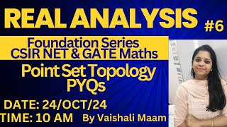 Point Set Topology PYQs CSIR NET MATHS PYQs DiscussionPoint Set Topology Real AnalysisBy Vaishali [upl. by Ahsenik]