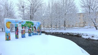 Un paseo por Reinosa nevando CanciónquotSerenita cae la nieve quotFebdel 2018 por dc [upl. by Aidul263]