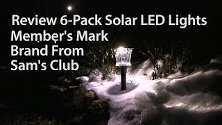 Review  Members Mark 6 Pack Solar LED Outdoor Lights from Sams Club [upl. by Georgy]