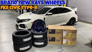 FK8 Honda Civic TypeR  New Wheel Rays 57DR and Michelin PS4S Installation Guide Episode 4 [upl. by Orecul]