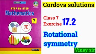 exercise 172 rotational symmetry  class 7 maths solutions  cordova class 7  vinaysir2680 [upl. by Johnathan]