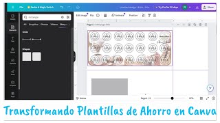 Transformando plantillas de Ahorro en Canva [upl. by Avivah]