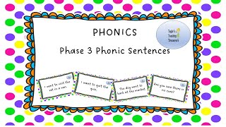 Phonics Phase 3 Sentences [upl. by Leiva78]