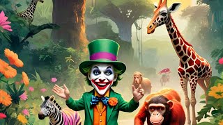 Uncle Joker Animal Paradeanimalsnursery rhymejoker cartoonbabyEnglish poemKidstimetorhymes [upl. by Tarsus]