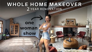 Whole Home Renovation  2 Year Remodel Solo DIY [upl. by Joost]