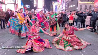 Indian Garba Dance Times Square NYC December 7 2023 [upl. by Aicnatsnoc259]