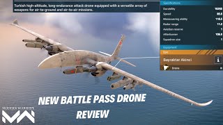 Bayraktar Akinci  New T3 Drone Review  Modern Warships Alpha Test [upl. by Nauqahs946]