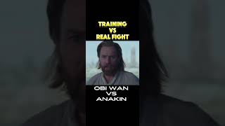 Training vs real fight  OBI Wan teaching a big lesson to ANAKIN [upl. by Atinahc]