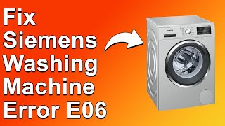 Siemens Washing Machine Error E06 Indication Of Drainage Issue  How You Can Fix It [upl. by Adiv147]