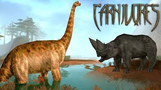 Carnivores Pc  Brachiosaurus amp Arsinoitherium Hunting [upl. by Eibor]