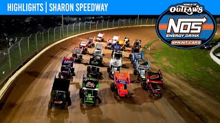 World of Outlaws NOS Energy Drink Sprint Cars  Sharon Speedway  May 18 2024  HIGHLIGHTS [upl. by Fleischer]