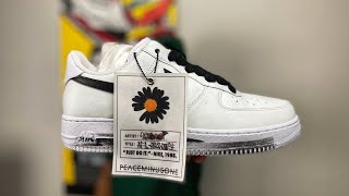 UNBOXING The GDRAGON x PEACEMINUSONE PARANOISE 20 Nike Air Force 1 [upl. by Akerdna]