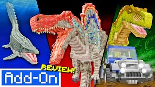 50 SPECIES OF DINOSAUR IN MINECRAFT PALEOCRAFT DINOSAUR BREAKOUT ADDON [upl. by Nydia710]