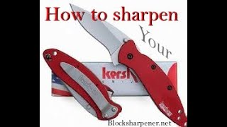 Sharpening Snap On Red Scallion Ken Onion Kershaw knife with a Block sharpener [upl. by Ravilob113]