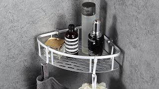 Adhesive Shower Corner Shelf for BathroomampKitchen No Drilling Required [upl. by Ahtabbat318]