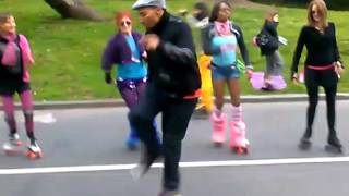 6th ave Golden Gate park roller skaters dancers [upl. by Eanahc]