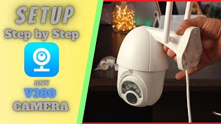 How to Setup v380 Wireless Security IP Camera System V380 GUUDGO security cameras for home [upl. by Yesdnil]