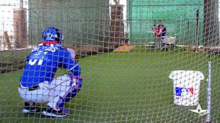 Jonathan Lucroy amp Robinson Chirinos  Catching Cage Work [upl. by Nivled119]