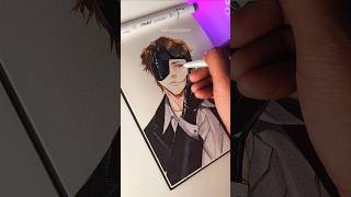 Drawing Lord Aizen with Watercolors amp Alcohol Markers✨️ [upl. by Anerbas]