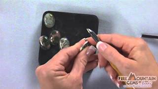 Setting a Cabochon with a Bezel Pusher and Burnisher [upl. by Arnie]