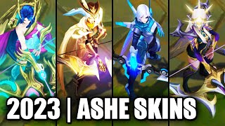 ALL ASHE SKINS SPOTLIGHT 2023  League of Legends [upl. by Berlyn]