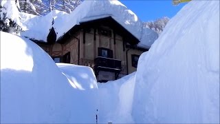 The day after the snow  Madesimo SO 6 Febbraio 2014  4metri al suolo in paese [upl. by Valente]