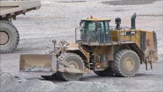 Big CAT Caterpillar 834K wheel dozer cleans up dump site at Mount Iron  Erzberg [upl. by Eskill474]