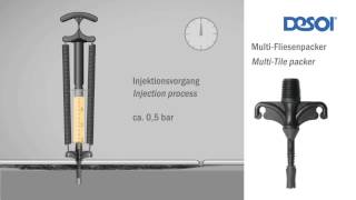 DESOI Niederdruckinjektion Fliesenpacker  Low pressure injection Multi tile packer [upl. by Rab]