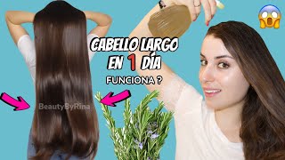 DEJÉ AGUA DE ROMERO EN MI CABELLO POR 24 HORAS CRECE MUCHÍSIMO😱 [upl. by Nowyt]