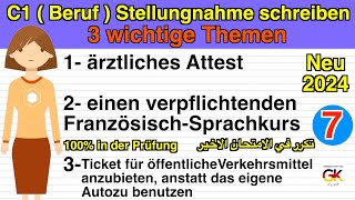 C1  Beruf  Stellungnahme schreiben  3 wichtige Themen  Part 7  neu 2024 [upl. by Idaline]