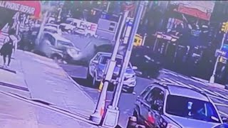 Shocking surveillance video shows deadly NYC crash [upl. by Annaiviv]