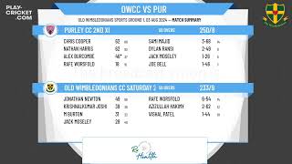 Old Wimbledonians CC Saturday 2nd XI v Purley CC 2nd XI [upl. by Lynde]