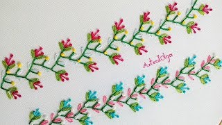 Hand Embroidery Decorative Stitches 9  Bordado a mano Puntadas Decorativas 9  ArtesdOlga [upl. by Frazier515]