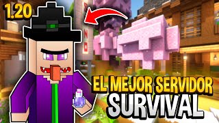 ✨ El MEJOR SERVIDOR Survival VANILLA para MINECRAFT PE 12051😱 Servidor Minecraft JavaBedrock 120 [upl. by Aliam81]