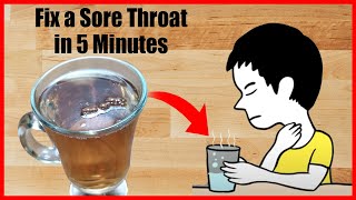 Just Drink 1 Cup To Get Rid Of Your Sore Throat In 5 Minutes – Sore Throat Home Remedies [upl. by Hakvir]