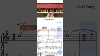 Carl Czerny Op599 No1 Etude in C Major First Lessons in learning the Notes學習音符之初步課程 pianomusic [upl. by Humpage693]