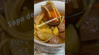 Sopa de Salchichón Boricua 🇵🇷👌shorts cortos boricua sopa latino recetas [upl. by Gnak222]