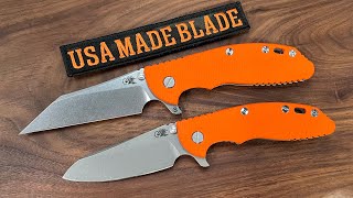 90 second comparison of the Hinderer XM24 Skinny Wharncliffe and XM18 35” Sheepsfoot [upl. by Zechariah]